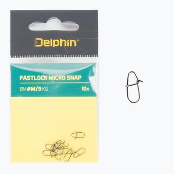 Delphin Fastlock Micro Snap Spinning Sicherheitsnadel 10 Stück silber 969C04100