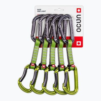 Ocun Falcon QD PA 10 cm Kletterhilfe 5 Stück grün.