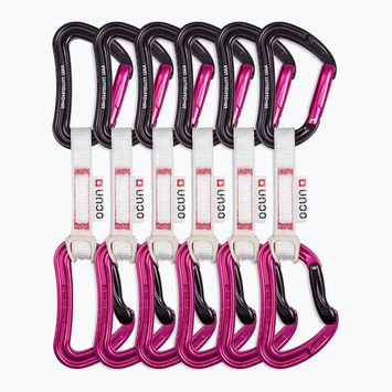 Ocun Raven QD Bio-Dyn-Ring Kletterexpress 10 cm 6 Stück rosa.