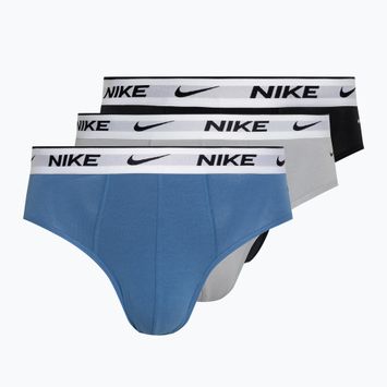 Herren Nike Everyday Cotton Stretch Brief 3 Paar star blau/wolfsgrau/schwarz weiß