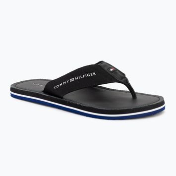 Flip-Flops Herren Tommy Hilfiger Leather Beach Sandal black