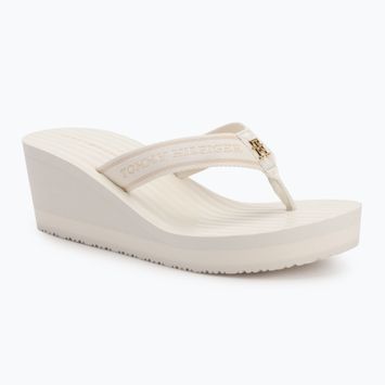 Flip-Flops Damen Tommy Hilfiger Stripes Wedge Beach Sandal ivory