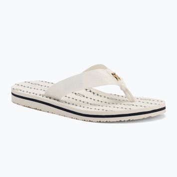 Flip-Flops Damen Tommy Hilfiger Chain Print Beach Sandal ivory