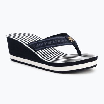 Flip-Flops Damen Tommy Hilfiger Stripes Wedge Beach Sandal space blue