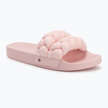 Badeschlappen Schlappen Damen Tommy Jeans Braided Slide delicate pink