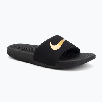 Kinder-Slides Nike Kawa black/metallic gold