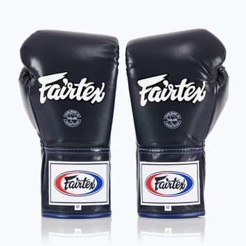 Boxhandschuhe Fairtex Pro Competition Locked Thumb Leather blue