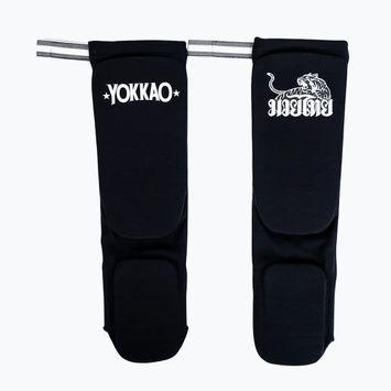 YOKKAO Muay Thai Boxen Schienbeinschoner schwarz Baumwolle