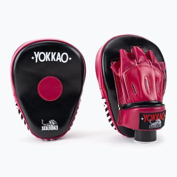 Trainingsschild YOKKAO Focus Mitts Open schwarz-rot FYML-18