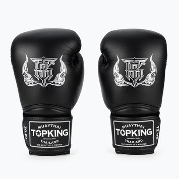 Top King Muay Thai Super Air Boxhandschuhe schwarz