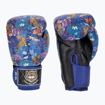 Top King Boxing Wild Tiger schwarz/blaue Boxhandschuhe