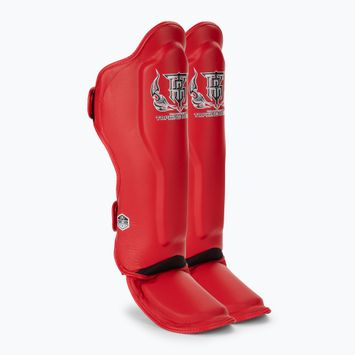 Top King Pro Semi Leder rot Schienbein- und Fußschützer