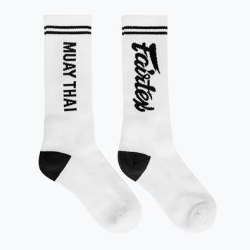 Fairtex "Muay Thai" Socken weiß/schwarz