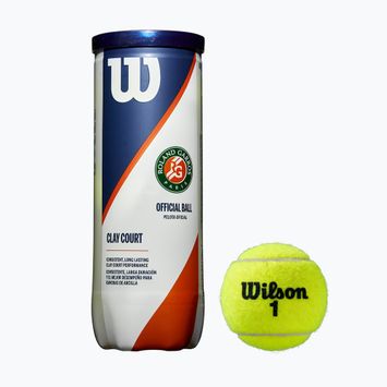 Wilson Roland Garros Clay Ct Tennisbälle 3 Stück gelb WRT125000