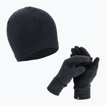 Nike Damen Fleece Mütze + Handschuh Set schwarz/schwarz/silber