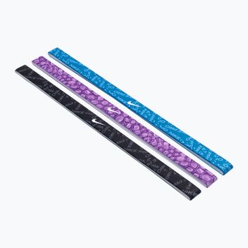 Nike Printed Headbands 3 Stück industrieblau/violett kosmos/weiß