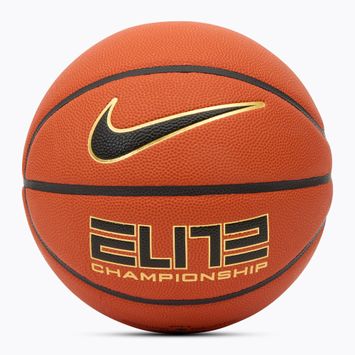 Basketball Nike Elite Championship 8P 2.0 Deflated amber court/black/metallic gold/black Größe 6
