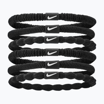 Haargummis Nike Flex Hair Tie 6 Stk. black/black/white