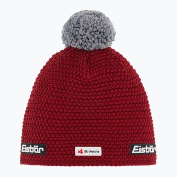 Wintermütze Eisbar Jamie Pompon Ska burgundy/graumele
