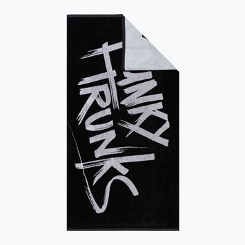 Funky Trunks Baumwoll-Jacquard-Handtuch mit Etikett schwarz