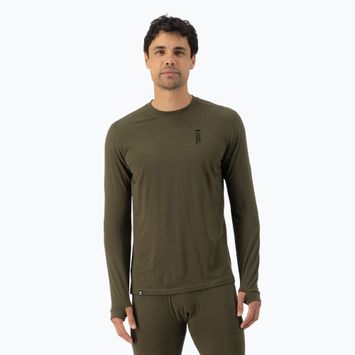 Thermoactives Longsleeve Herren Mons Royale Cascade Merino Base Layer dark olive