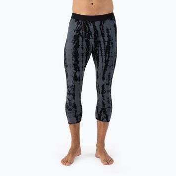 Thermoaktive Hose Herren Mons Royale Cascade Merino Base Layer 3/4 grey tie dye