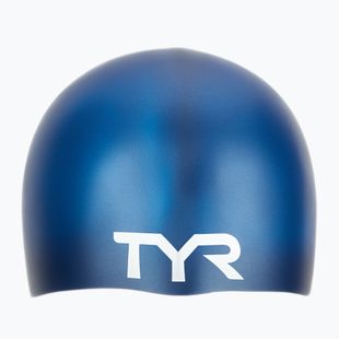 TYR Wrinkle-Free Silikon Schwimmkappe für Kinder navy