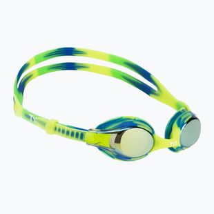 Schwimmbrille Kinder TYR Swimple Tie Dye Mirrored gold/green/blue