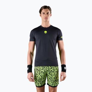 Herren HYDROGEN Panther Tech Tee schwarz/gelb Tennisshirt