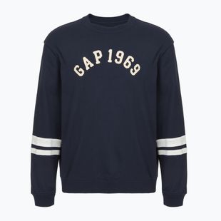 Herren GAP Logo Piping Crewneck Sweatshirt blau navy