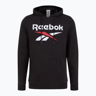 Men's Reebok Identity Big Logo FT Hoodie schwarz/weiß/vektorrot