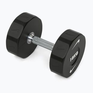 Chromierte Hantel Nike Strength Pro Urethane Dumbbell 18 kg black/white