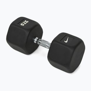 Gummierte Hantel Nike Strength Hex Dumbbell 27,5 kg black/white