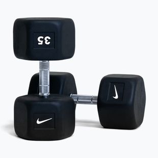 Gummi-Hantel Nike Strength Hex Dumbbell 35 kg black/white