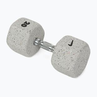 Gummierte Hantel Nike Strength Grind Hex Dumbbell 20 kg wolf grey