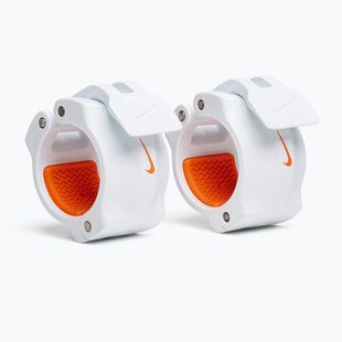 Langhantel-Schellen Nike Strength Barbell Collars 2 pcs. white/orange