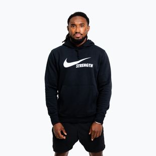Herrenpullover Nike Strength Hoodie black/white