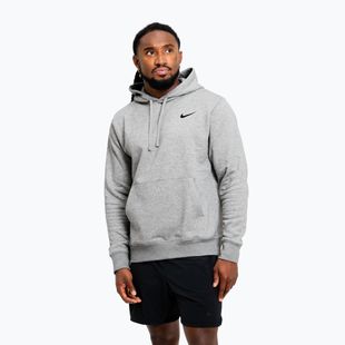 Herrenpullover Nike Strength S&C Hoodie heather grey/black