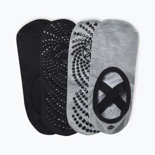 Socken Gaiam Grippy Yoga 2 pack grey/black