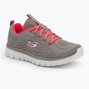 Schuhe Damen SKECHERS Graceful Get Connected gray/coral