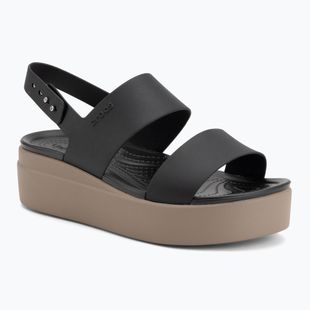 Damen-Sandalen  Crocs Brooklyn Low Wedge black/mushroom