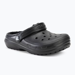 Crocs Classic Lined Clog Kinder Flip-Flops schwarz/schwarz