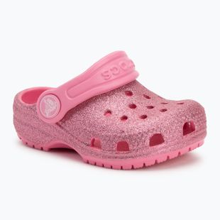 Crocs Classic Glitter Clog Kleinkind Flip-Flops rosa lrmonade