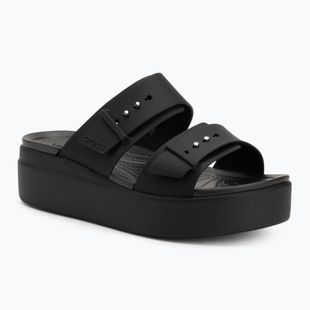Badeschuhe Damen Crocs Brooklyn Low Wedge black