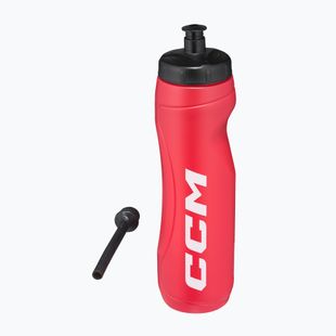 Trinkflasche mit Strohhalm CCM 900 ml red