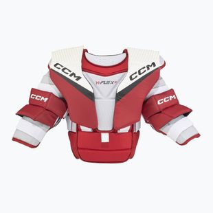Kinder-Hockey-Torwartweste CCM YT Flex 3 YTH weiß/rot