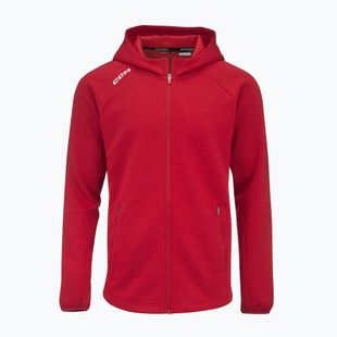 Herren-Sweatjacke CCM Locker Room Full Zip SR red