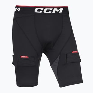 Herren CCM Ribano Compresion SR Hockey-Shorts mit Hosenträger schwarz