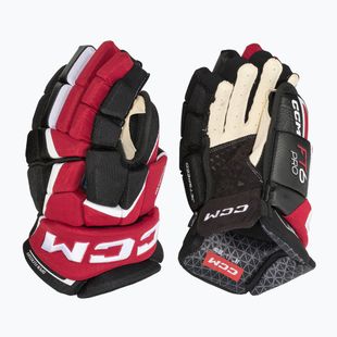 CCM JetSpeed FT6 Pro SR Hockeyhandschuhe schwarz/rot/weiß