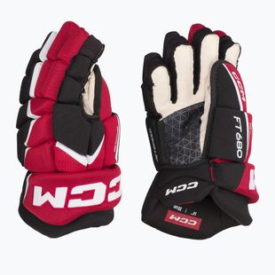 CCM JetSpeed Hockeyhandschuhe FT680 SR schwarz/rot/weiß
